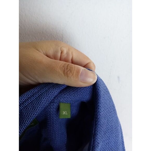 Sid Mashburn Men Blue 100% Cotton Button Down Long Sleeve Shirt size XL, - Picture 6 of 8